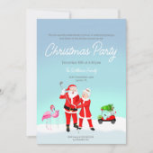 Père Noël et Mme Claus Golf Swing Invitation (Devant)