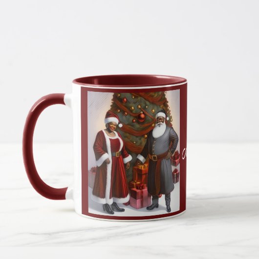 Père Noël Et Mme Claus Mug (Gauche)