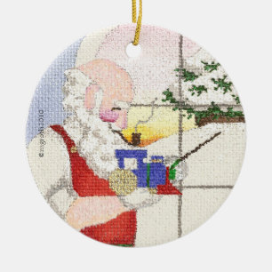 Père Noël et ornement de train
