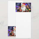 Père Noël et Reindeers Drôle Menu Noël (Devant / Derrière)