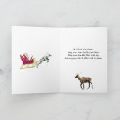 Père Noël et rennes, carte de Noël pour les amis (Intérieur)