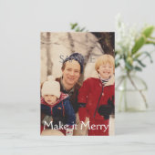 Père Noël et Rudolf carte photo (Debout devant)