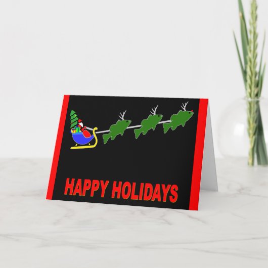 Père Noël et sa carte "de cerfs communs bas" (Devant)