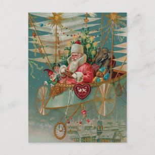 Père Noël et sa carte postale Extraordinaire de la