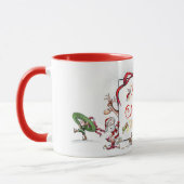Père Noël et ses elfes Joyeux Noël Mug (Gauche)
