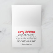 Père Noël et Sleigh Ajouter une carte de Noël magn (Intérieur)