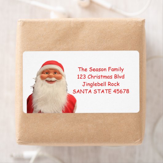 Père Noël étiquette de Noël (En situation)