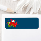 Père Noël Étiquettes de adresse d'avion volant (En situation)