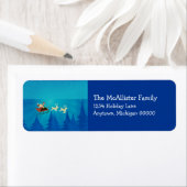 Père Noël - Étiquettes de adresse de la scène hive (En situation)