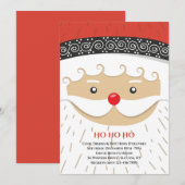 Père Noël Face Noël Invitations (Devant / Derrière)