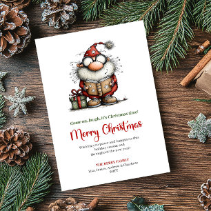 Père Noël fantaisiste Carte de vœux de vacances mi