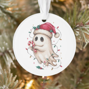 Père Noël Fantôme de Noël Chapeau Bonbon Canne Lum