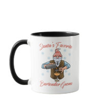 Père Noël Favori Bartender Gnome Mug