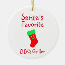 Père Noël Favori BBQ Griller Ornement céramique