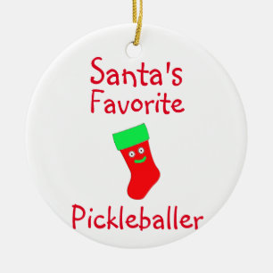 Père Noël Favori Pickleballer Ornement