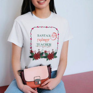Père Noël favori Teacher Fun Tshirt vacances