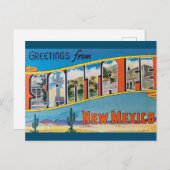 Père Noël Fe, Nouveau-Mexique Carte postale Art Vi (Devant / Derrière)