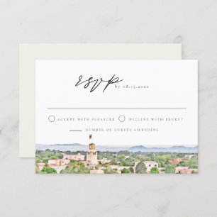 PÈRE NOËL FE Nouveau Mexique Skyline Wedding Carte