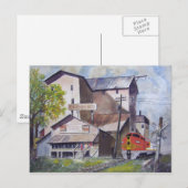 père Noël Fe Train Depot Carte postale (Devant / Derrière)