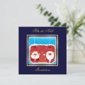 Père Noël Fête de Noël invitation (Debout devant)