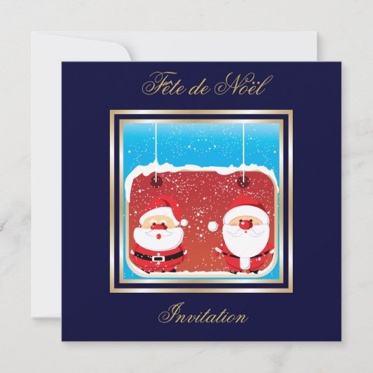 Père Noël Fête de Noël invitation (Devant)