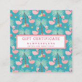 Père Noël Flamant rose - Certificat cadeau de Noël (Devant)