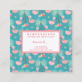 Père Noël Flamant rose - Certificat cadeau de Noël (Dos)