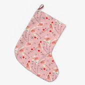 Père Noël flamant rose multicolore chaussette (Devant (Accrochage))