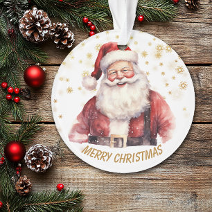 Père Noël flocon de neige doré Noël pour enfants