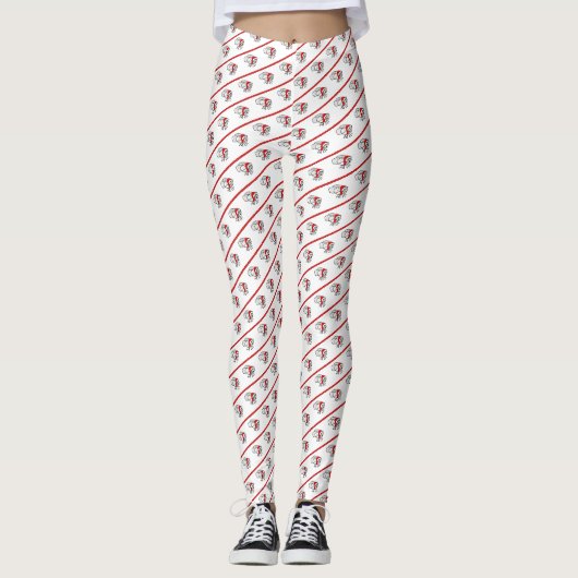 Père Noël Fly Christmas Leggings (Devant)