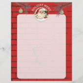 Père Noël fourche en brique Noël menu de vacances  (Devant)