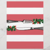 Père Noël fourche en brique Noël menu de vacances  (Dos)