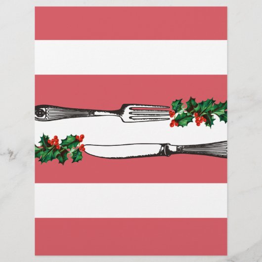 Père Noël fourche en brique Noël menu de vacances  (Dos)