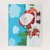 Père Noël & Fox Christmas Snow Puzzle (Vertical)
