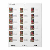 Père Noël frappe à la porte du Étiquette de adress (Feuille entière)