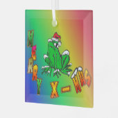 Père Noël Frog Joyeux ornement en verre de Noël (Avant gauche)