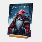 Père Noël Frostbite et son elfe de malice. (Angle)