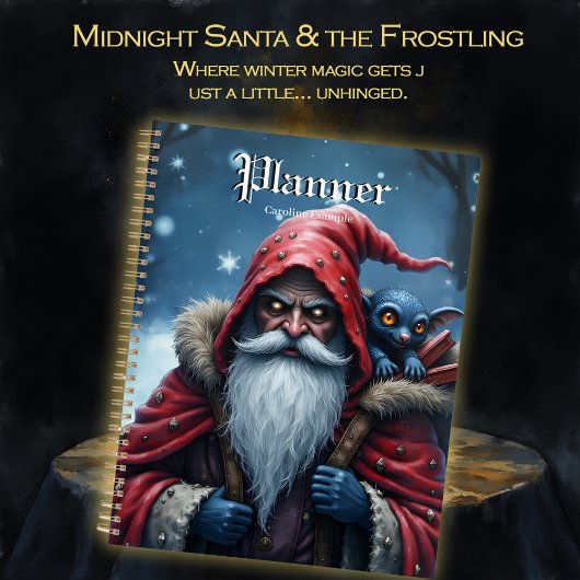 Père Noël Frostbite et son elfe de malice.
