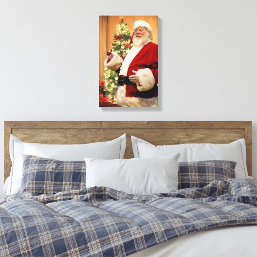 Père Noël fumer une pipe Impression de toile (Insitu(Chambre))