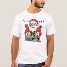 Père Noël gamer portant un sweat et un tee-shirt d