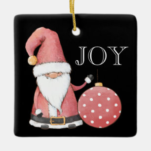 Père Noël Gnome Rouge Ornement de Noël modifiable