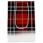 Père Noël Golden Retriever Sur Sac Cadeau Moyen Pl (Dos)