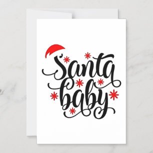 Père Noël Grossesse bébé Faire-part Noël Père Noël