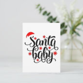 Père Noël Grossesse bébé Faire-part Noël Père Noël (Debout devant)