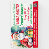 Père Noël Grotto & Craft Market PTO PTA Bannière d (Vertical)
