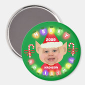 Père Noël Helper Custom Photo Magnet (Recto/Verso)