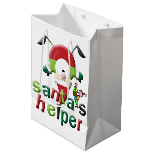 Père Noël Helper Joyeux Noël Sacs cadeaux (Devant Angle)