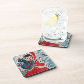 Père Noël Helper Noël Dessous de verre en plastiqu (Côté Droit)