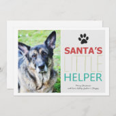 Père Noël Helper - Pet Photo Vacances Cartes Plat (Devant / Derrière)