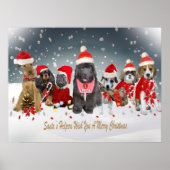 Père Noël Helpers Joyeux affiche de Noël (Devant)